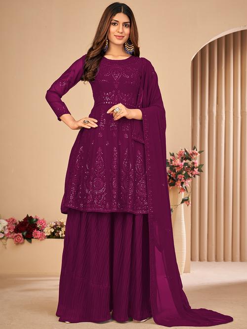 women sharara semi-stitched suit - 20171022 - Very Small Image - 1