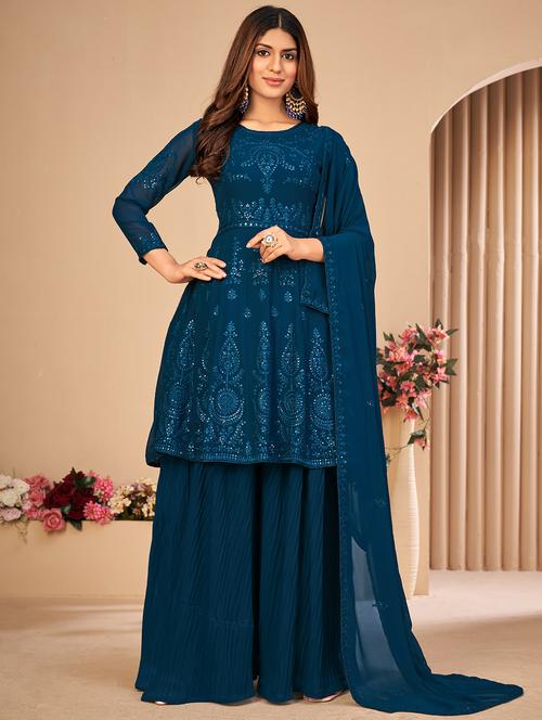 women sharara semi-stitched suit - 20171023 - Very Small Image - 1