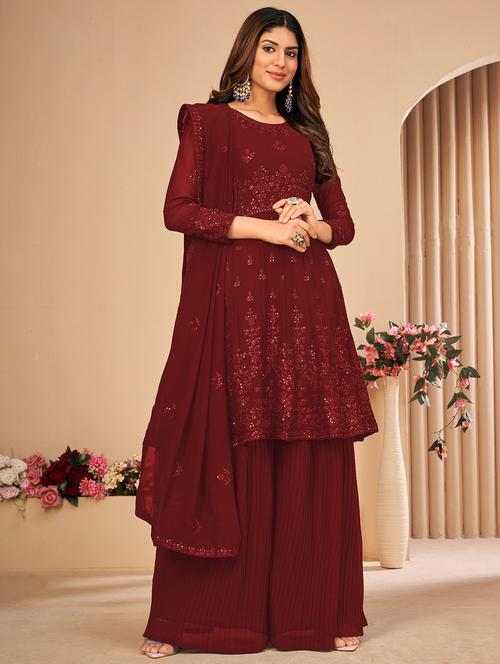 women sharara semi-stitched suit - 20171027 - Very Small Image - 1