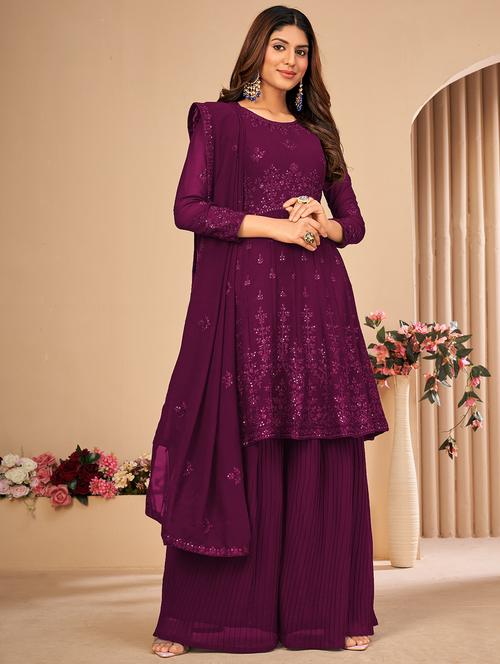 women sharara semi-stitched suit - 20171028 - Very Small Image - 1