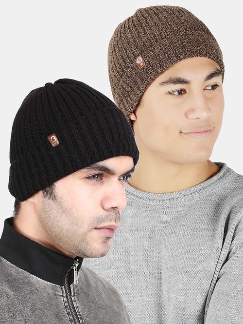 pack of 2 solid winter skull cap  - 20171234 - Very Small Image - 1
