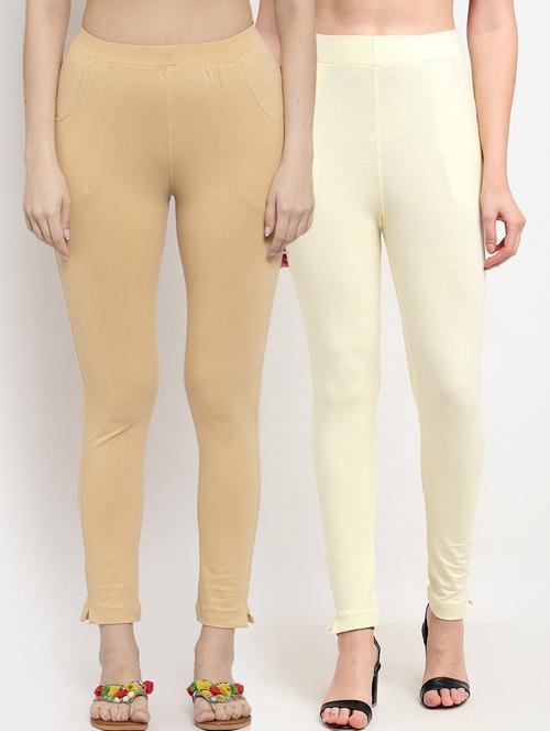 Pack Of 2 Solid Leggings - 20171631 - Very Small Image - 1