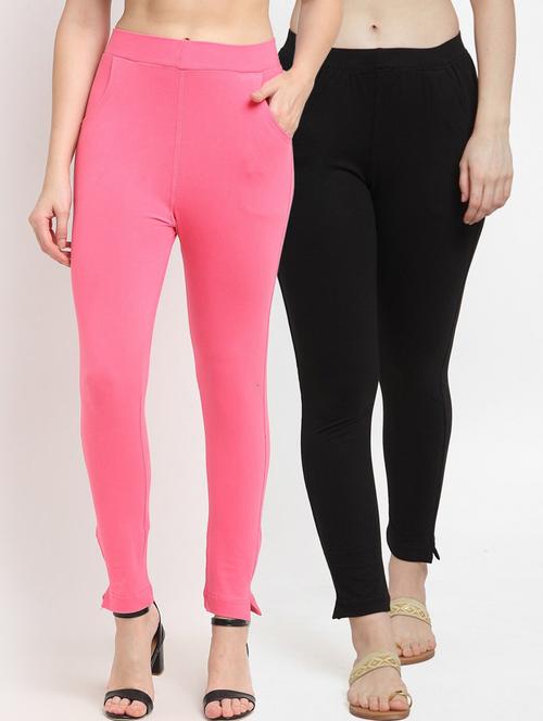 pack of 2 solid leggings - 20171652 - Very Small Image - 1