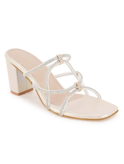 embellished slip-on block heel sandal  - 20172966 - Very Small Image - 1