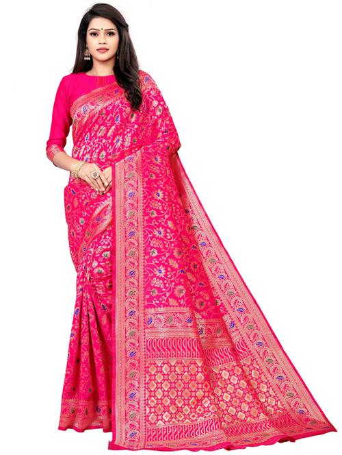 women's banarasi saree with blouse - 20173105 - Very Small Image - 1