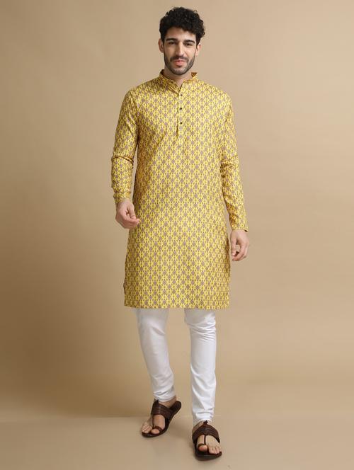 digital printed cotton kurta pyjama - 20173999 - Very Small Image - 1