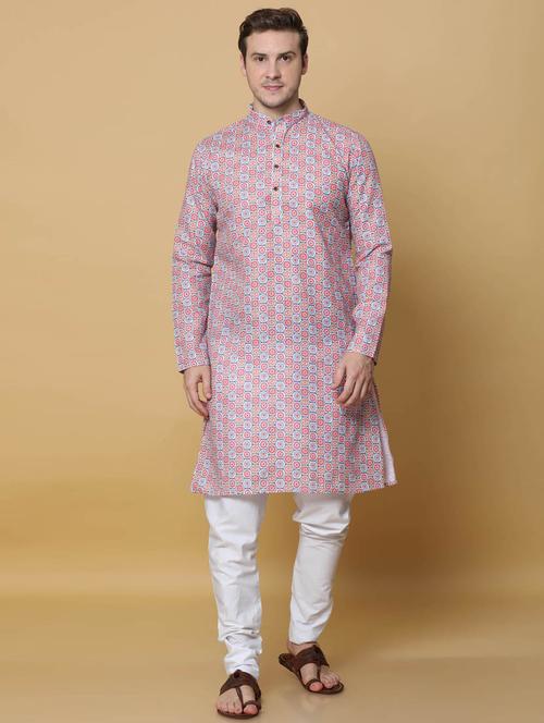 digital printed cotton kurta pyjama - 20174009 - Very Small Image - 1