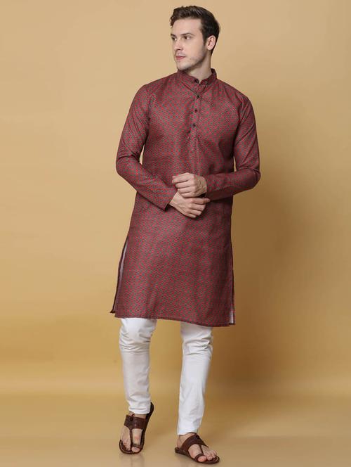 digital printed cotton kurta pyjama - 20174014 - Very Small Image - 1