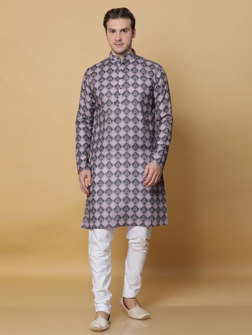 digital printed cotton kurta pyjama - 20174039 - Very Small Image - 1
