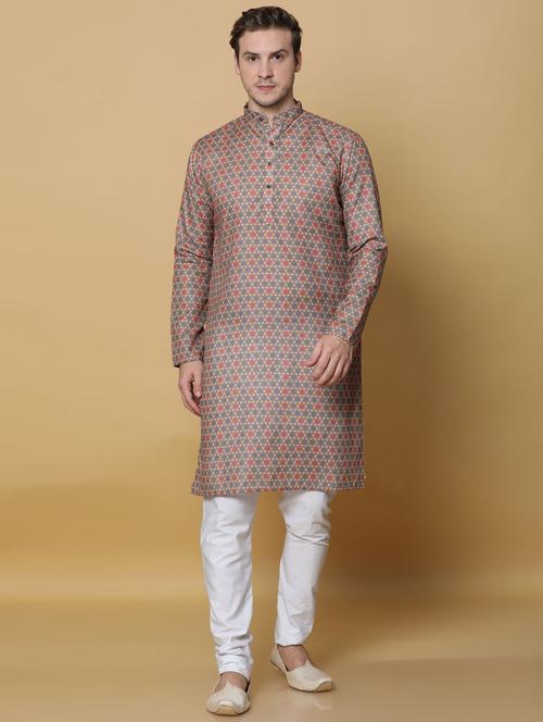 digital printed cotton kurta pyjama - 20174049 - Very Small Image - 1