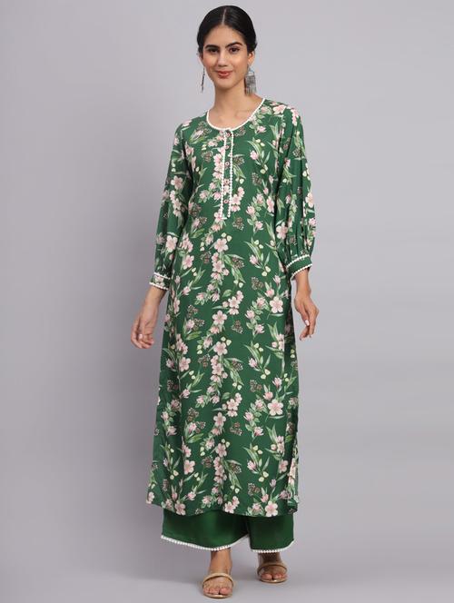 women printed kurta palazzo set  - 20174140 - Very Small Image - 1