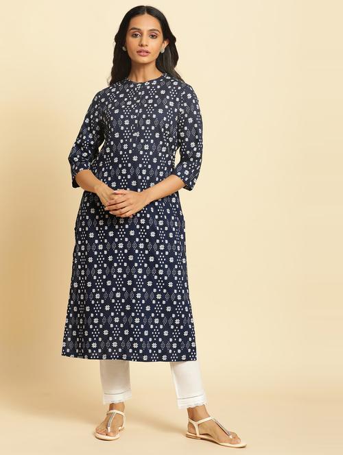 women's straight kurta - 20174396 - Very Small Image - 1