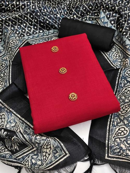 printed unstitched suit set - 20177328 - Very Small Image - 1