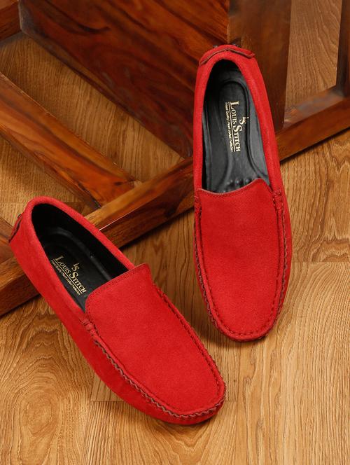 red suede slip on loafers - 20178332 - Very Small Image - 1
