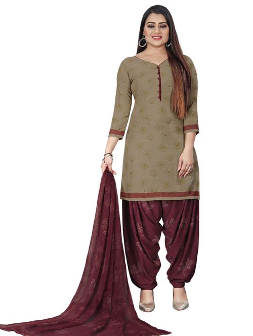 printed unstitched patiyala suits set - 20178711 - Very Small Image - 1