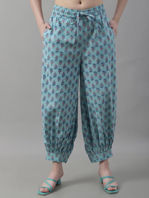 blue printed salwar with side pocket - 20178789 - Very Small Image - 1