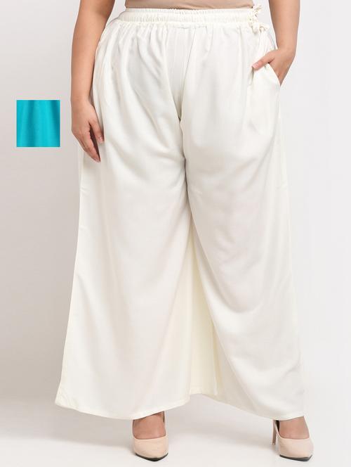 pack of 2 solid flared palazzo - 20179047 - Very Small Image - 1