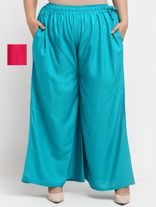 pack of 2 solid flared palazzo - 20179085 - Very Small Image - 1