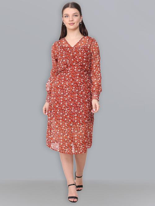 women's fit & flare floral dress - 20181726 - Very Small Image - 1