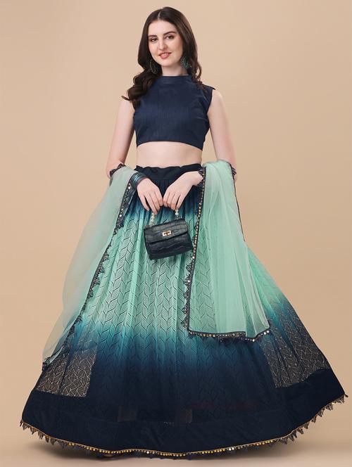 self design flared lehenga choli set with dupatta  - 20181862 - Very Small Image - 1