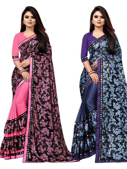 women's saree combo with blouse - 20183763 - Very Small Image - 1