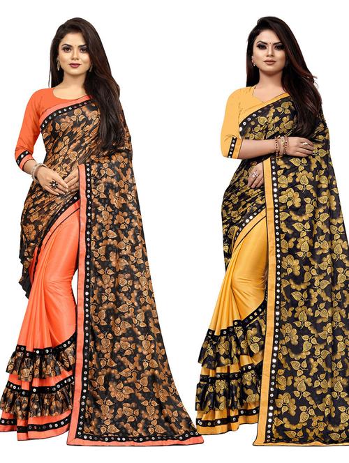 women's saree combo with blouse - 20183767 - Very Small Image - 1