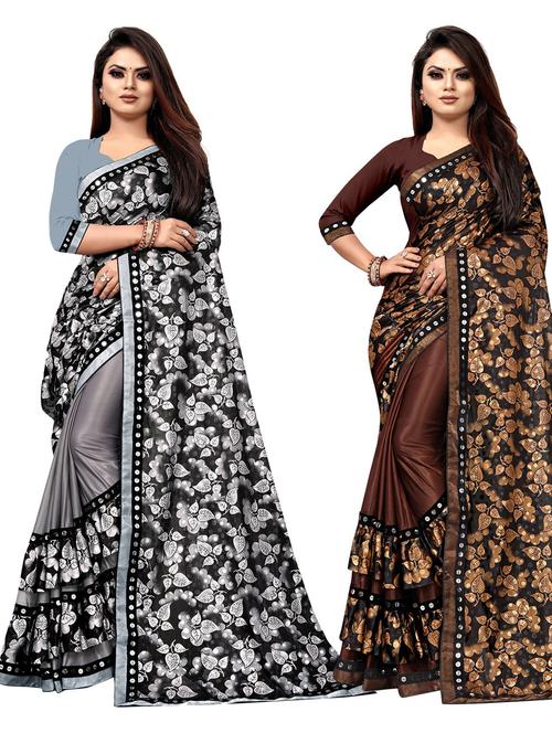 women's saree combo with blouse - 20183769 - Very Small Image - 1