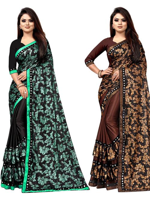 women's saree combo with blouse - 20183882 - Very Small Image - 1
