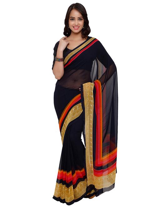 women printed saree with blouse - 20185395 - Very Small Image - 1