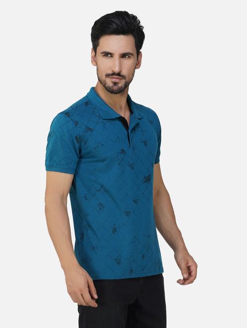 polo neck printed polo t-shirt - 20188356 - Very Small Image - 1