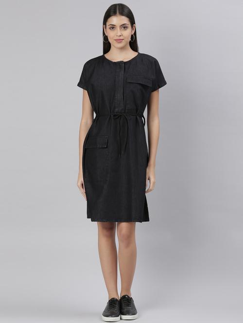 women's  solid dress - 20192897 - Very Small Image - 1