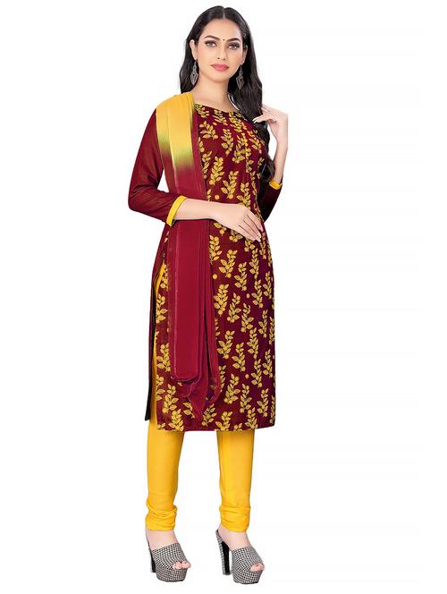printed unstitched salwar suit set - 20193832 - Very Small Image - 1