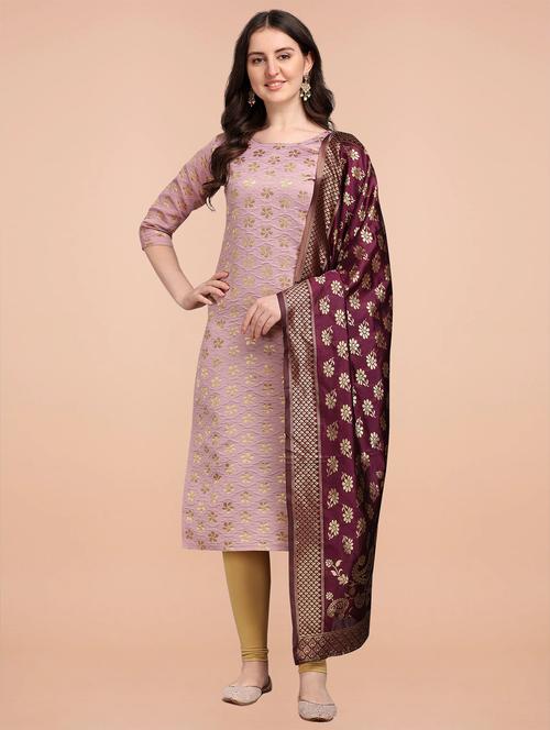 self design banarasi kurta dupatta set  - 20194552 - Very Small Image - 1