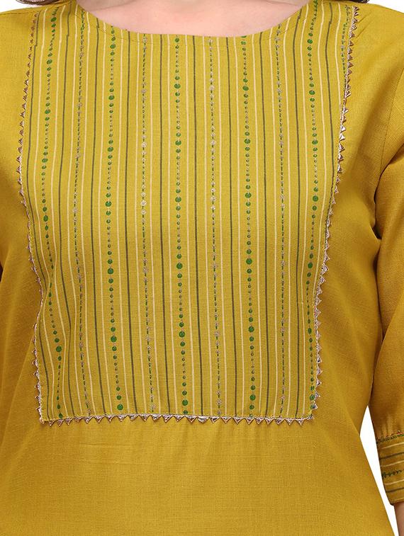self design kurta pant set with dupatta - 20194560 - Zoom Image - 4