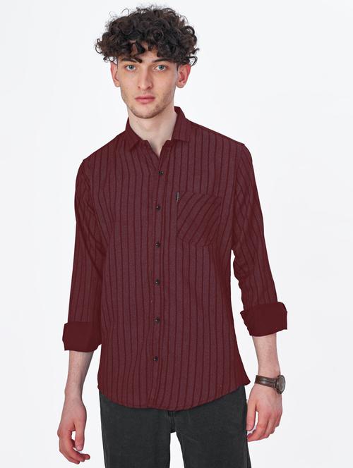 mens stripes casual shirt - 20196158 - Very Small Image - 1