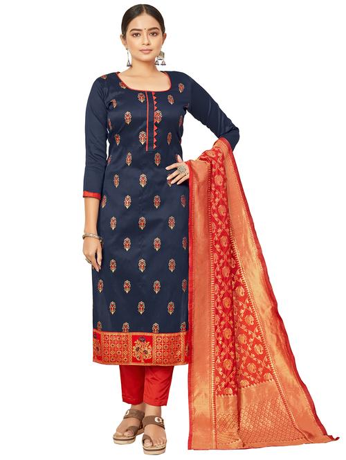 self design unstitched suit set  - 20196320 - Very Small Image - 1