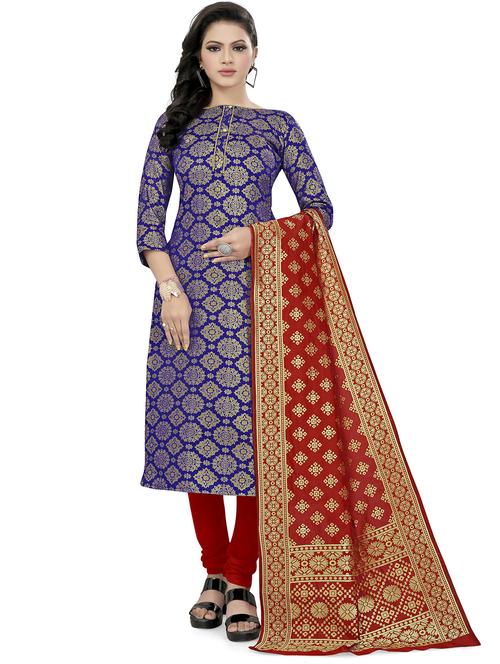 self design unstitched suit set  - 20196369 - Very Small Image - 1