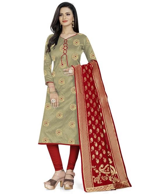 self design unstitched suit set  - 20196521 - Very Small Image - 1