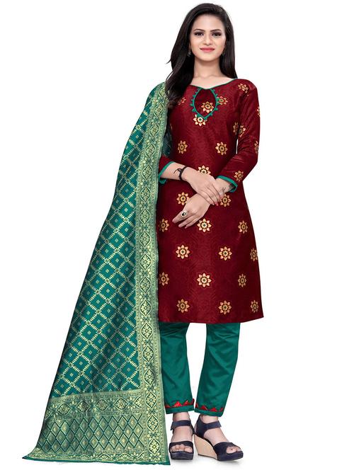 self design unstitched suit set  - 20196548 - Very Small Image - 1