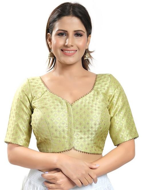 self design regular stitched blouse - 20199159 - Very Small Image - 1
