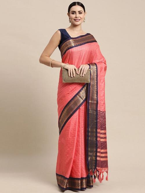 women's banarasi saree with blouse - 20199607 - Very Small Image - 1