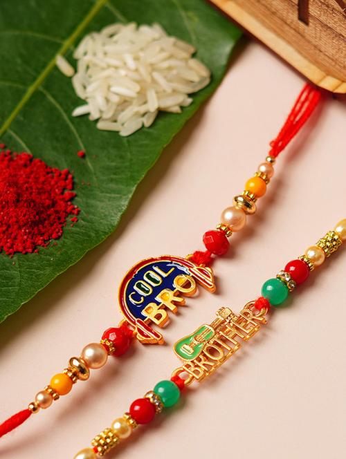 crazy corner pack of 2 thread rakhi - 20203639 - Very Small Image - 1