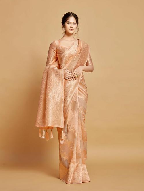 self design chanderi saree - 20204573 - Very Small Image - 1