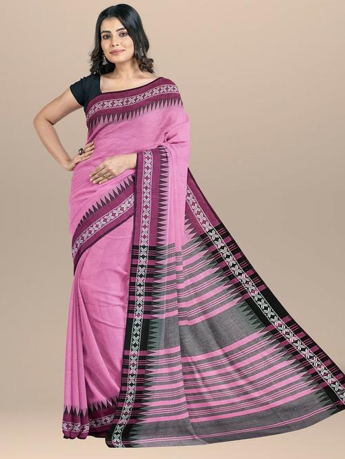 women's self design pink colored saree - 20204875 - Very Small Image - 1