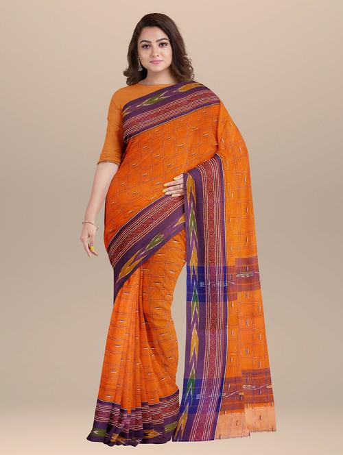 women's self design orange colored saree - 20204879 - Very Small Image - 1