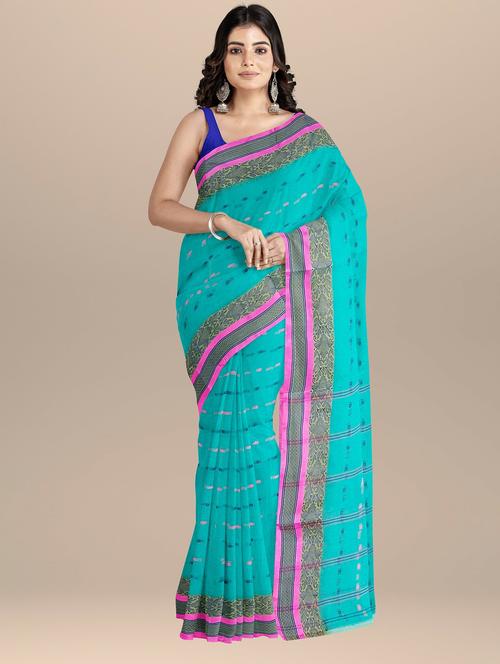women's self design turquoise colored saree - 20205022 - Very Small Image - 1