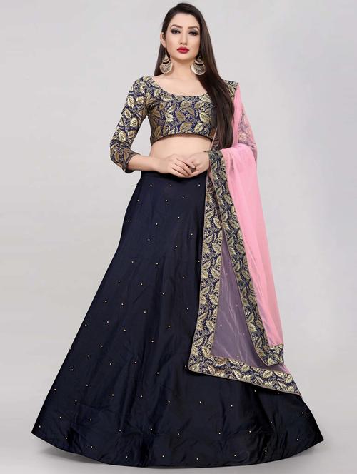 jacquard work lehenga choli with dupatta - 20207804 - Very Small Image - 1