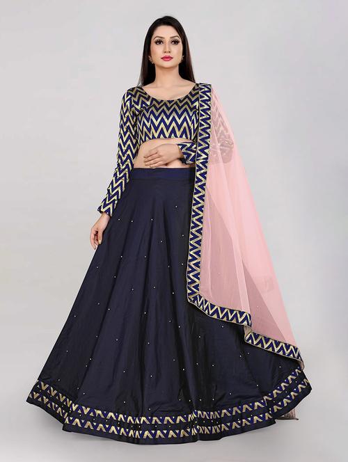 self design flared lehenga choli set with dupatta  - 20208010 - Very Small Image - 1