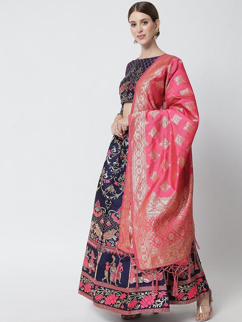 self design panelled lehenga choli set with dupatta - 20208330 - Very Small Image - 1