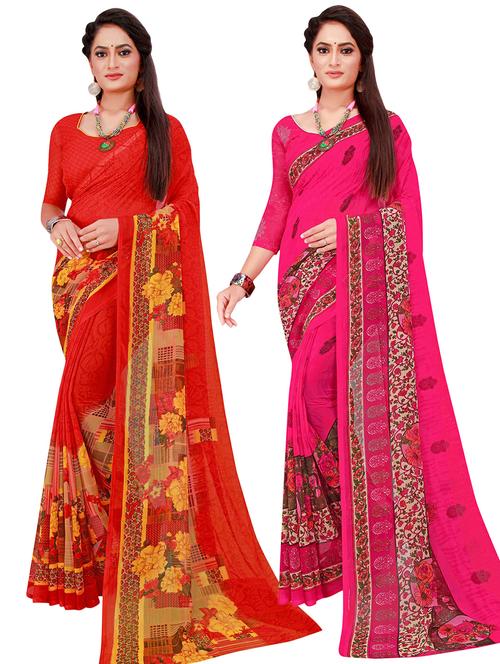 women's saree combo with blouse - 20209818 - Very Small Image - 1